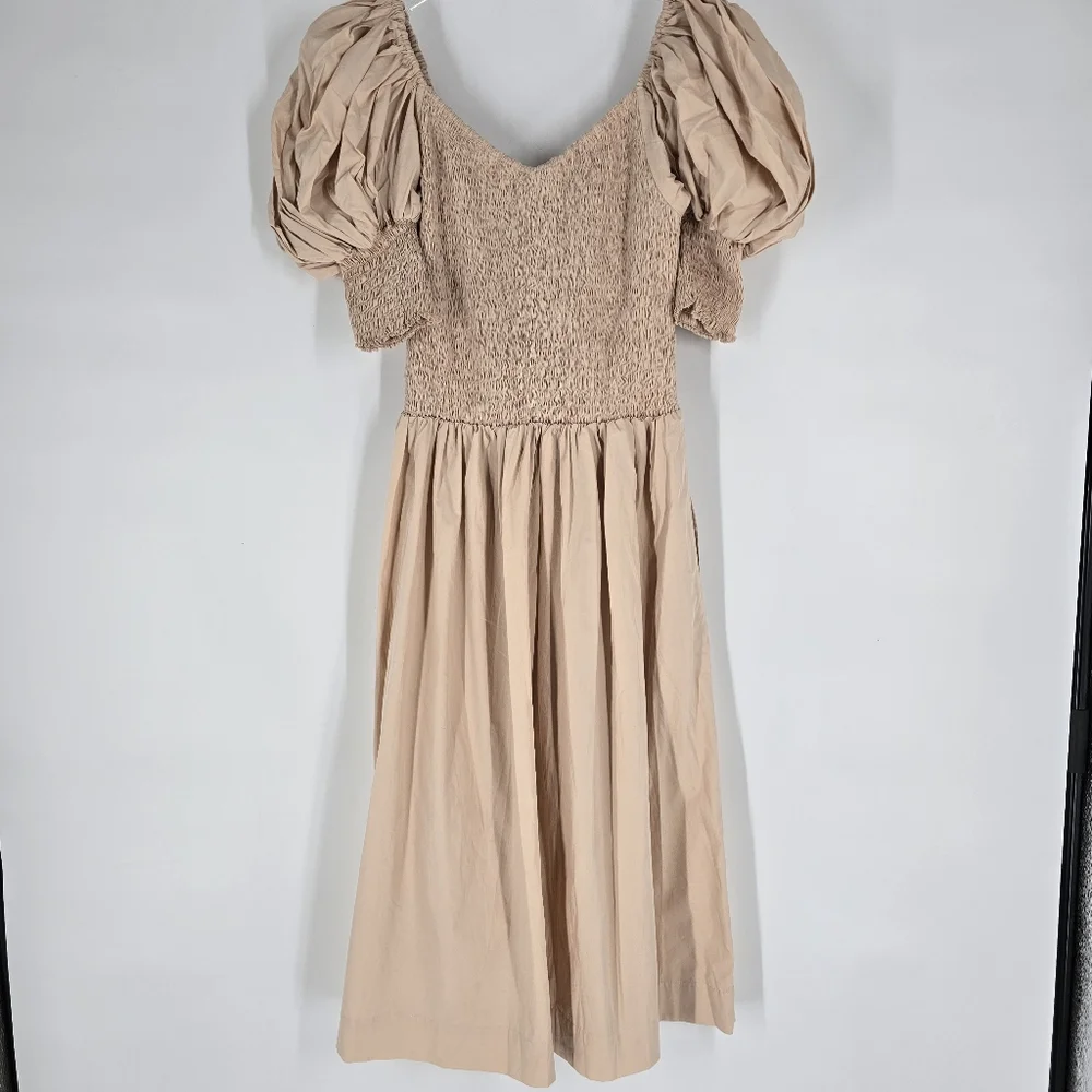 S/W/F Puff Sleeve Sweetheart Dress Travertine XS NEW - Picture 8 of 8